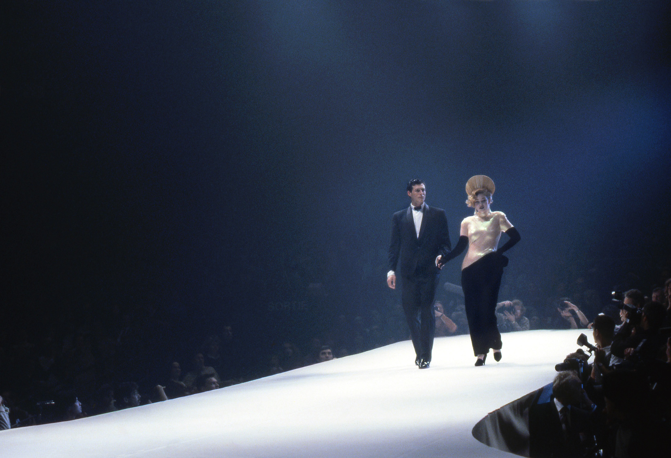 France, Paris, February 1984. Fashion show at the Zenith. Winter '84-'85 collection of designer Thierry Mugler. Special collection / presentation celebrating the 10th anniversay of the TM label.  Photo(c) Paul van Riel / HH