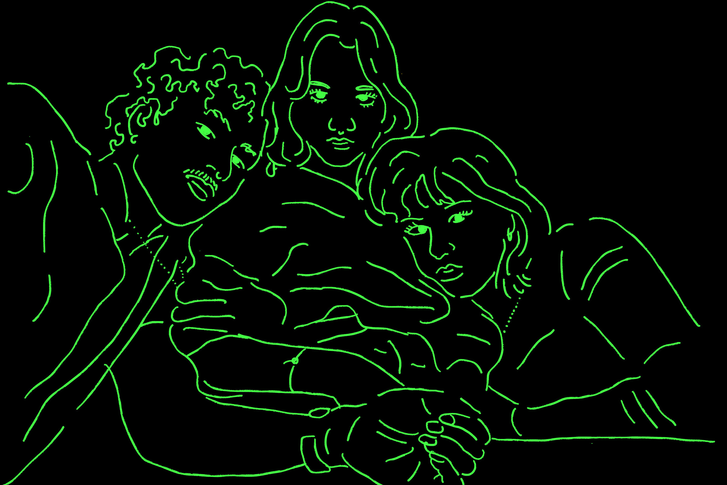 drawing/copyright: Paul Faassen
from the documentary: The Holy Trinity / De Heilige Drie-eenheid